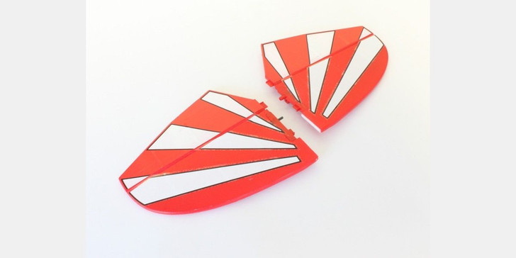 Kyosho A6578-13R Horizontal wing Set Red (4548565214600)