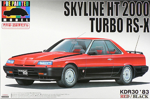 Aoshima 43776 Nissan Skyline KDR30 Red/Black 1/24 Scale Kit (Pre-painted Model) (4905083043776)