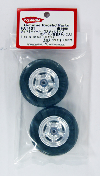 Kyosho FAT401 Tire & Wheel(Rostyle Wheel/Pre-glued/2p)