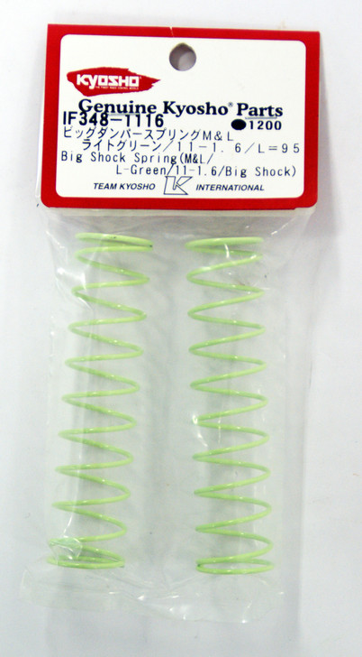 Kyosho IF348-1116 Big Shock Spring (M & L/ Light Green/ 11-1.6/ L=95)