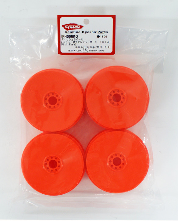 Kyosho IFH006KO Dish Wheel (4pcs/F-Orange/MP9 TKI4)