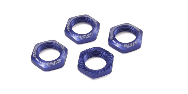 Kyosho IFW472BL Wheel Nut (Blue/4pcs/for Serration)