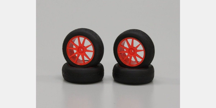 Kyosho IHTH05KO Micro-X Tire With Wheel(Orange/Mini Inferno)