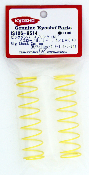 Kyosho IS106-9514 Big Shock Spring(M/Yellow/9.5-1.4/L=84)