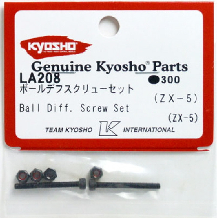 Kyosho LA208 Ball Diff.Screw Set (ZX-5)