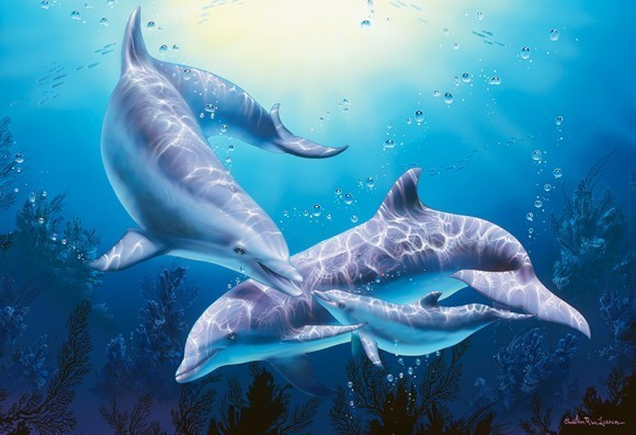 Epoch Jigsaw Puzzle 08-305 Lassen Dolphin (450 S-Pieces) (4977389083053)