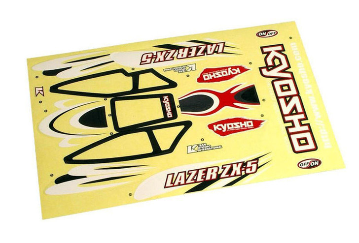 Kyosho LAD101 Decal (LAZER ZX-5RS/Type-1/Red/Gray)