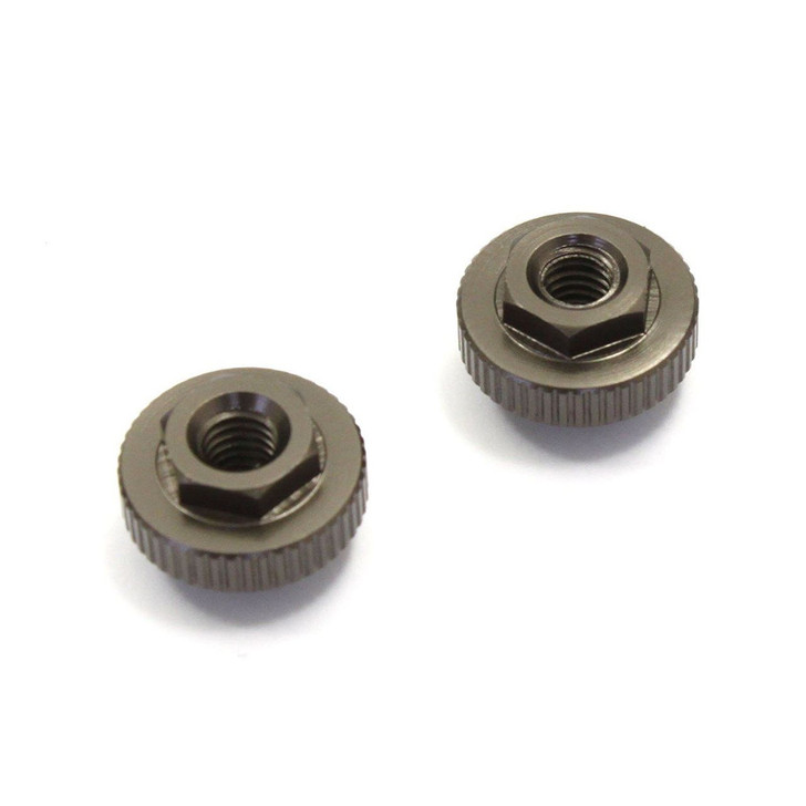 Kyosho LAW41-01GM Battery Post Adjust Nut (Gunmetallic/ 2 Pcs)