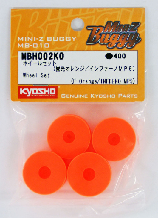 Kyosho Mini Z MBH002KO Wheel Set (F-Orange/ INFERNO MP9) (Mini Z Buggy)