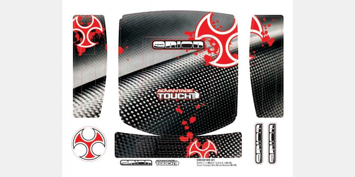 Kyosho ORI30189-S1 Touch Charger Skin Decal (Carbon/BK/R)