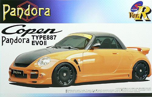 Aoshima 42441 Daihatsu Copen Pandora Type 887 1/24 Scale Kit (4905083042441)