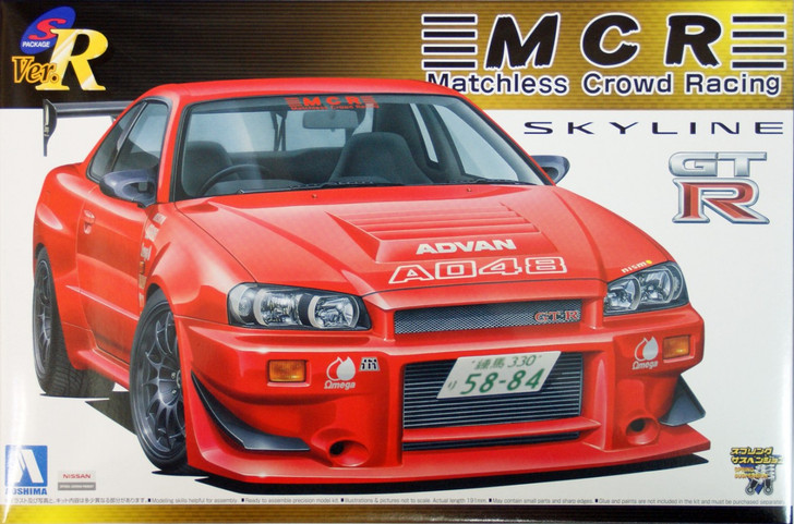 Aoshima 42861 Nissan Skyline GT-R (R34) MCR Version 1/24 Scale Kit