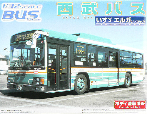 Aoshima 46906 Isuzu Erga Seibu Bus 1/32 Scale Kit (4905083046906)