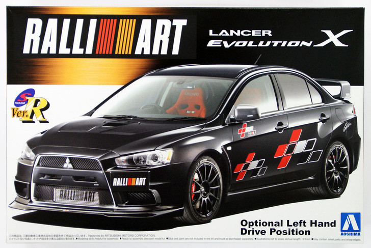 Aoshima 47842 Mitsubishi Lancer Evolution X RALLIART Version 1/24 Scale Kit (4905083047842)