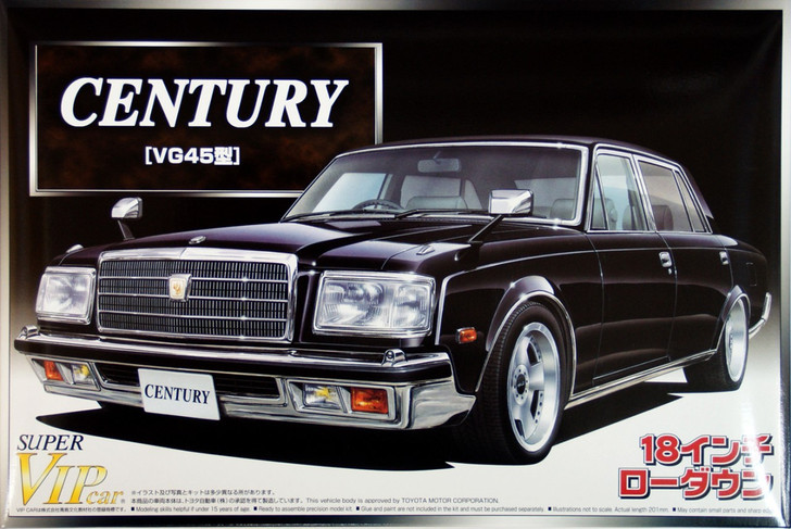 Aoshima 47927 Toyota Century (VG45) 18inch Low Down 1/24 Scale Kit (4905083047927)