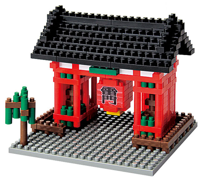 Kawada NBH-007 nanoblock Japanese Asakusa Kaminarimon - Plaza Japan
