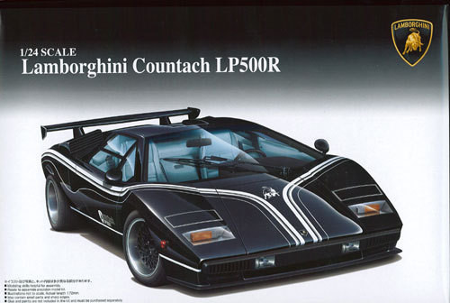 Aoshima 49617 Lamborghini Countach LP500R 1/24 Scale Kit (4905083049617)