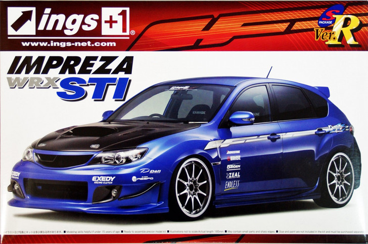 Aoshima 50545 Subaru GRB Impreza WRX STI ings Version 1/24 Scale Kit (4905083050545)