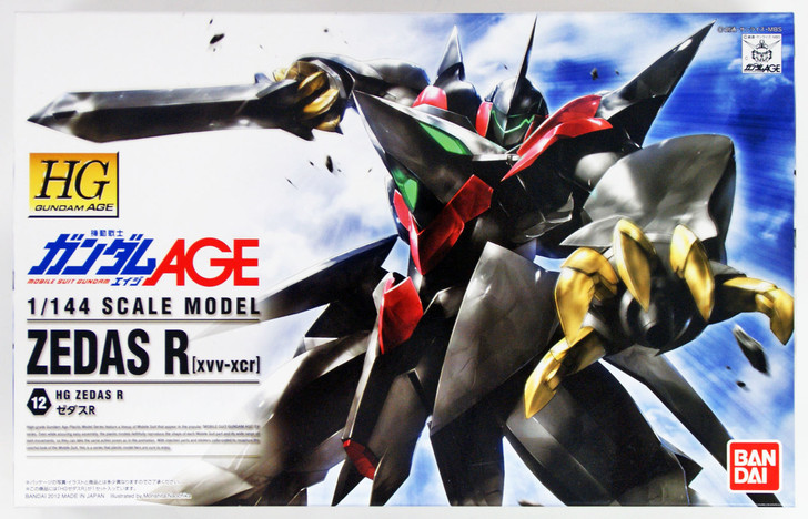 Bandai Gundam HG AGE-12 ZEDAS R (XVV-XCR) 1/144 Scale Kit (4543112739070)