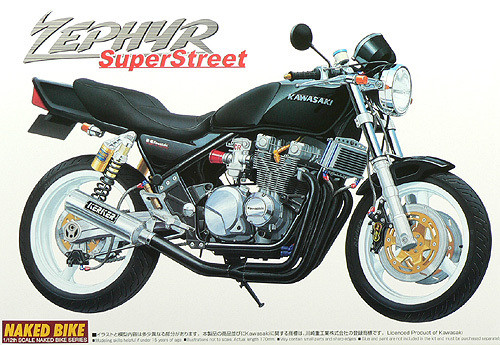 Aoshima Naked Bike 22 43851 Kawasaki Zephyr Super Street 1/12 Scale Kit (4905083043851)