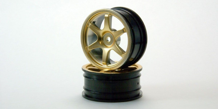 Kyosho VZH007GL Wheel(6-Spoke/Gold/24mm/2Pcs)