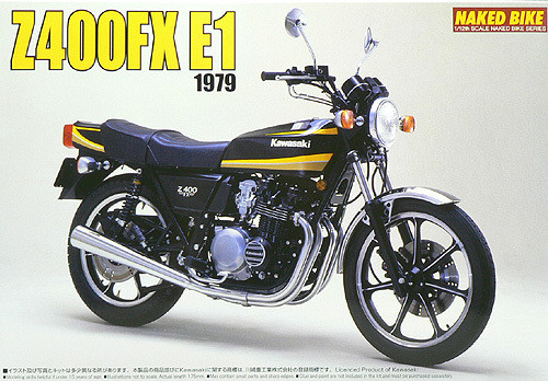 Aoshima Naked Bike 61 44407 Kawasaki Z400FX E1 Tiger 1/12 Scale Kit (4905083044407)