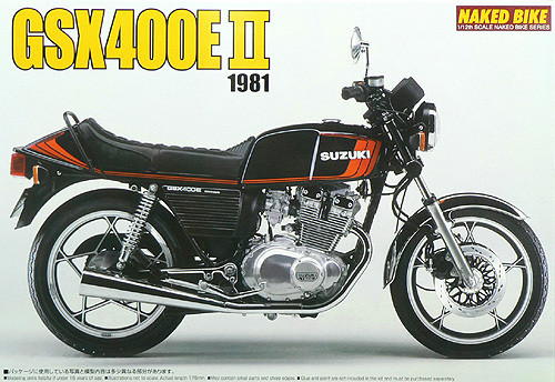 Aoshima Naked Bike 62 44414 Suzuki GSX400E II 1981 1/12 Scale Kit (4905083044414)