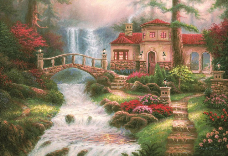 Epoch Jigsaw Puzzle 31-502 Art Chuck Pinson Sierra River Falls (1053 S-Pieces)