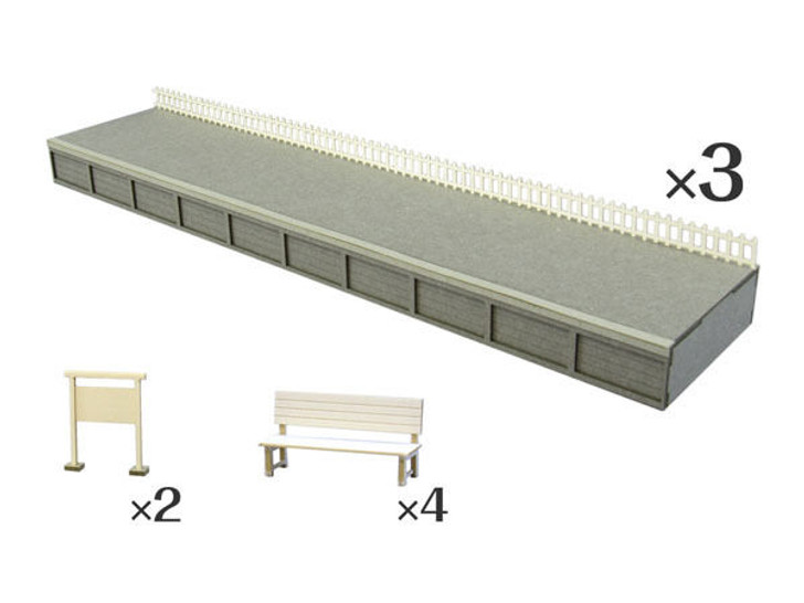 Sankei MK05-23 Station Platform 58A Extension 1/87 HO Scale Paper Kits