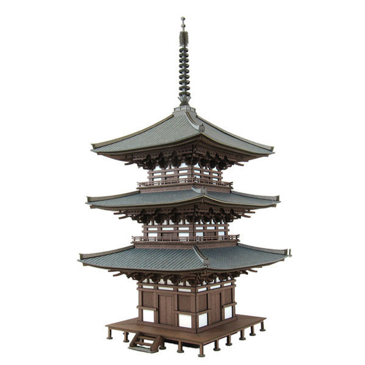 Sankei MK05-30 Three Storied Pagoda 1/80 HO Scale Paper Kits
