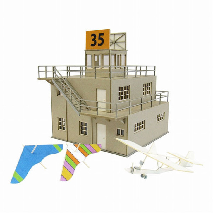 Sankei MK08-02 Control Tower Type B 1/144 N Scale Paper Kits