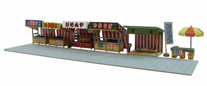 Sankei MP03-68 Japanese Street Stall A 1/150 N Scale Paper Kits