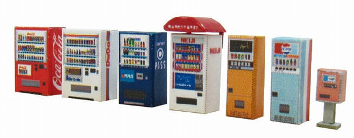 Sankei MP04-63 Vending Machine A 1/150 N Scale Paper Kits
