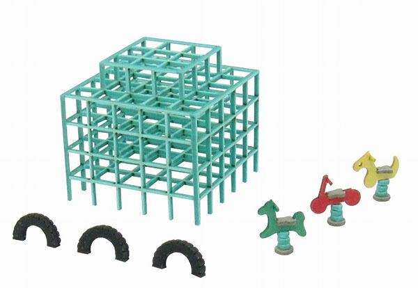 Sankei MP04-75 Playground Equipment C 1/150 N Scale Paper Kits