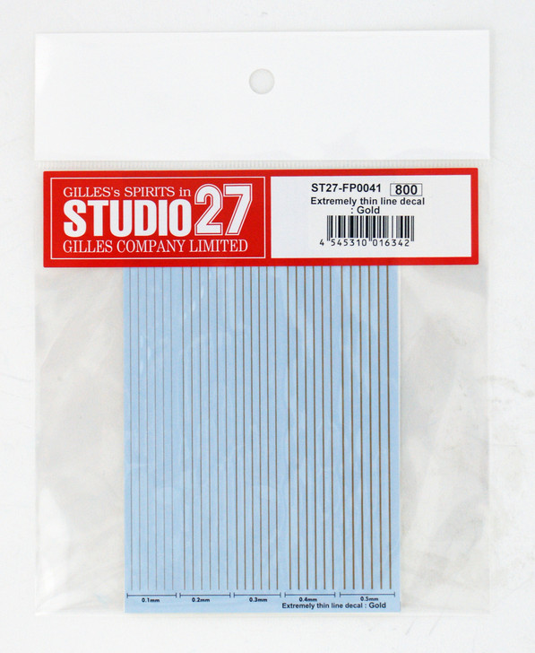 Studio27 ST27-FP0041 Extremely Thin Line Decal: Gold