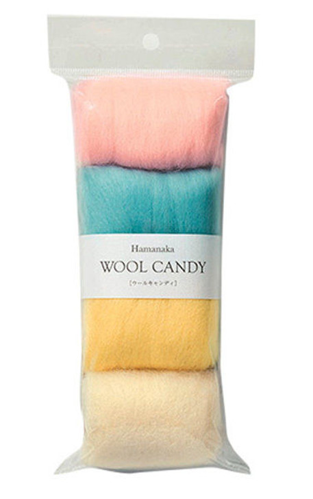 Hamanaka H441-120-8 Wool Candy 4 Color Set Pastel Color