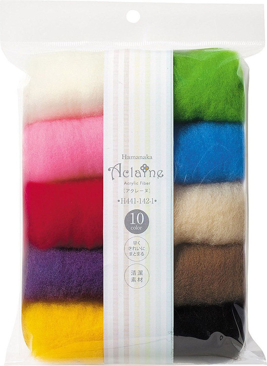 Hamanaka H441-142-1 Aclaine Acrylic Fiber 10 Color Set No.1