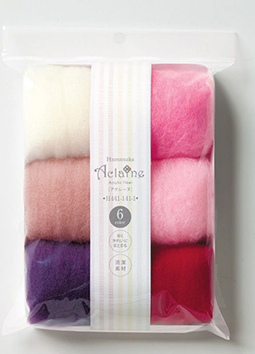 Hamanaka H441-141-1 Aclaine Acrylic Fiber 6 Color Set No.1