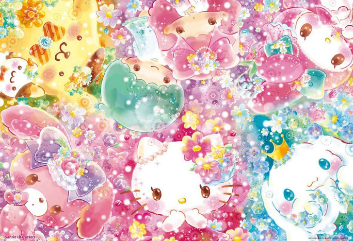 Beverly Jigsaw Puzzle 31-483 Sanrio Characters Florarium (1000 Pieces)