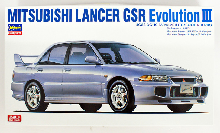 Hasegawa 20350 Mitsubishi Lancer GSR Evolution 3 1/24 Scale kit