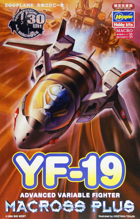 Hasegawa 65796 Eggplane Advanced Variable Fighter Macross Plus YF-19 Non-scale kit (4967834657960)