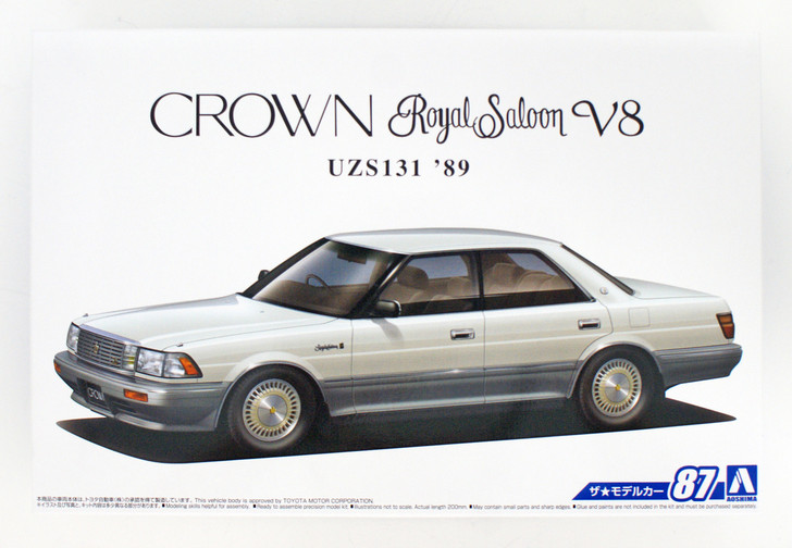 Aoshima 55953 The Model Car 87 Toyota UZS131 Crown Royal Saloon G 1989 1/24 scale kit