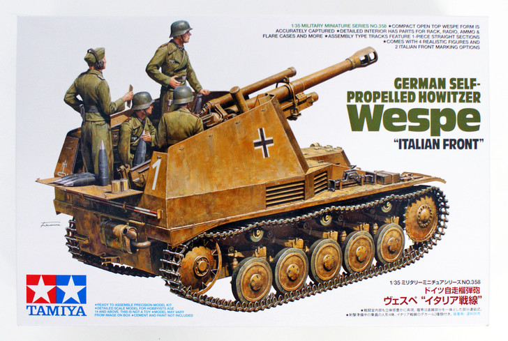 Tamiya 35358 German Self-Propelled Howitzer Wespe 'Italian Front' 1/35 Scale Kit