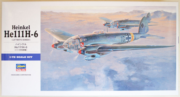 Hasegawa E21 HAINKEL He111H-6 1/72 Scale Kit (4967834015517)