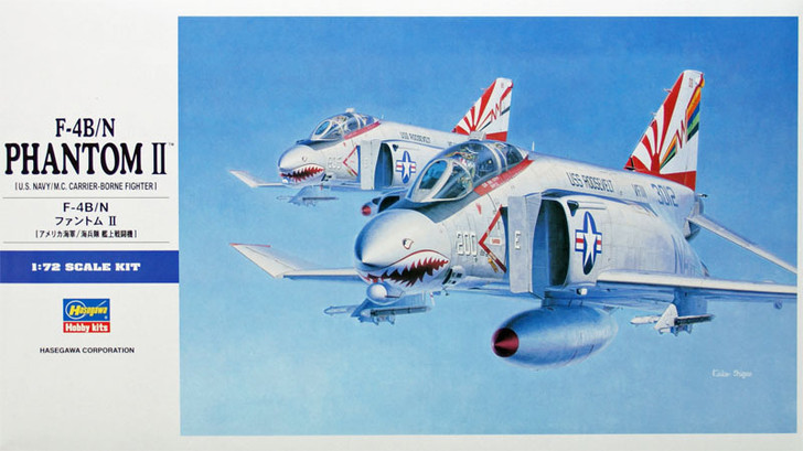 Hasegawa E36 F-4B/N PHANTOM II 1/72 Scale Kit (4967834015661)