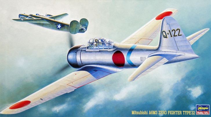Hasegawa JT18 MITSUBISHI A6M3 ZERO TYPE 32 (ZEKE) 1/48 Scale Kit (4967834191181)