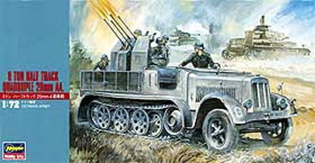Hasegawa MT14 HALF TRUCK QUADRUPLE 20mm AA 1/72 Scale Kit (4967834312142)