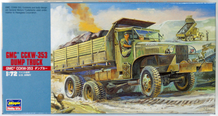 Hasegawa MT22 GMC CCKW-353 DUMP TRUCK 1/72 Scale Kit (4967834312227)