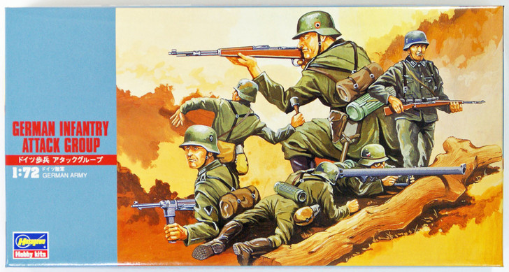 Hasegawa MT30 GERMAN INFANTRY ATTACK GROUP 1/72 Scale Kit (4967834312302)