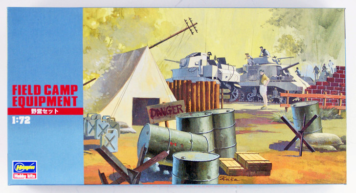Hasegawa MT32 FIELD CAMP EQUIPMENT SET 1/72 Scale Kit (4967834312326)